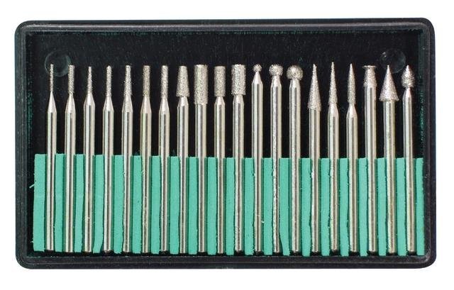 20pc Diamond Points Rotary Tool Accessory Set for Lapidary Engraving Itching