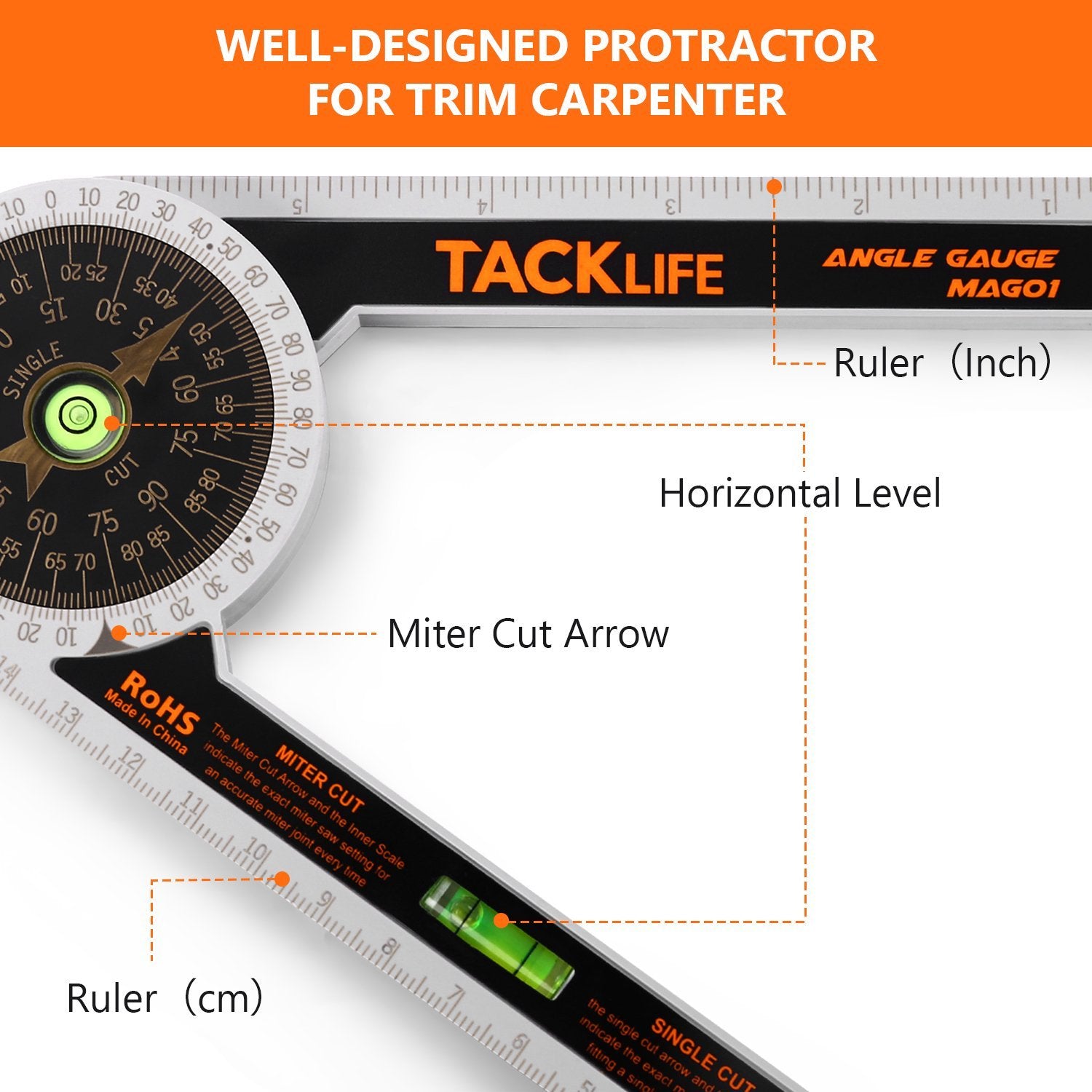 Miter Saw Protractor Angle Gauge, Angle Finder