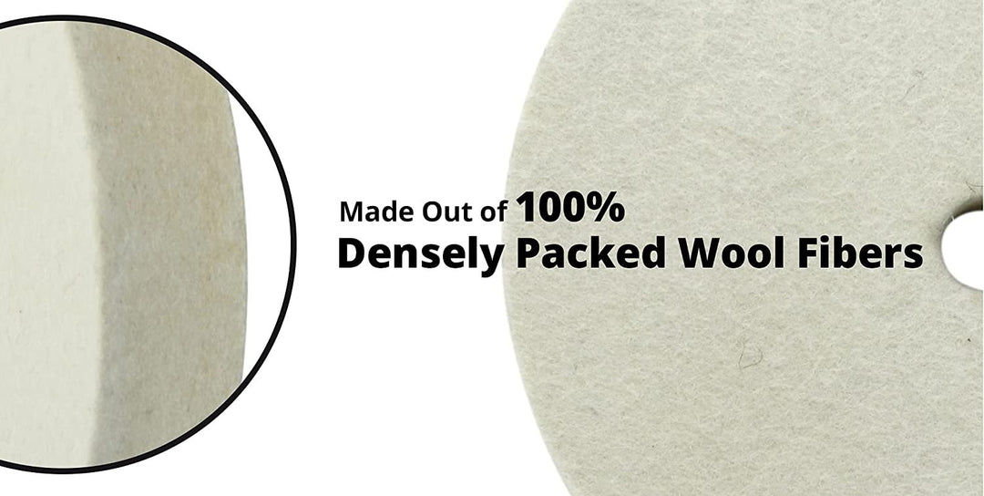 6 Inch Felt Buffing Wheel for 1/2-inch Arbor Bench Buffer, Extra Thick