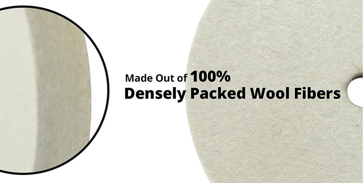 6 Inch Felt Buffing Wheel for 1/2-inch Arbor Bench Buffer, Extra Thick
