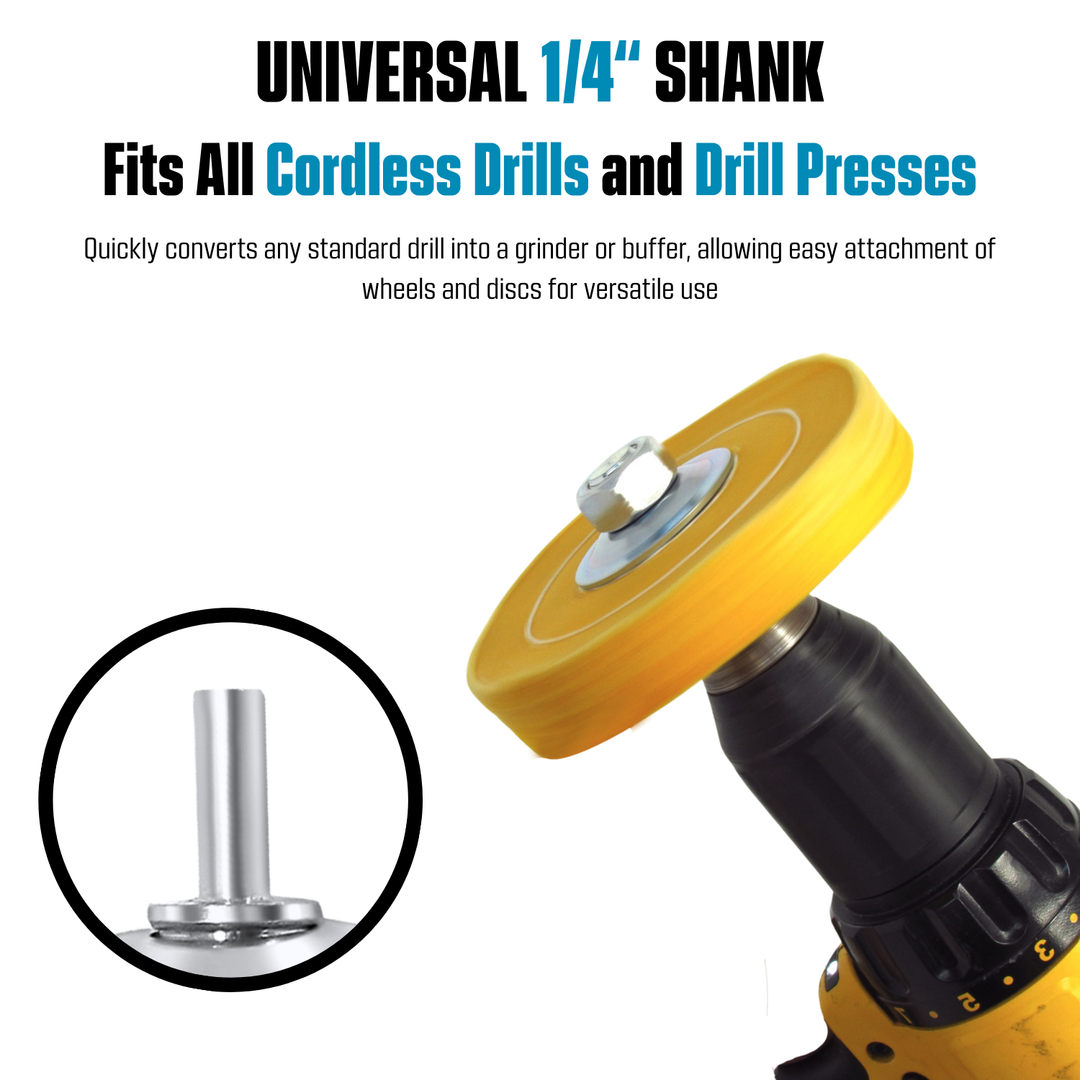 1/2-Inch Drill Arbor Adapter for Buffing and Grinding Wheels