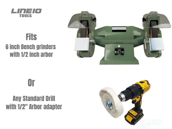 6" Metal Polishing Kit for Drill or Bench Grinder - Comprehensive Kit