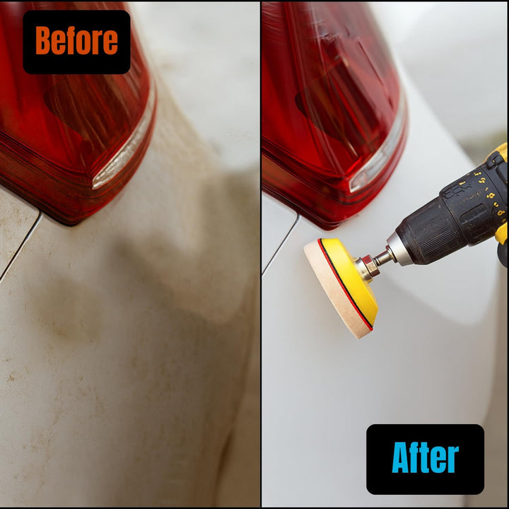 3" Polishing Kit for Drill Wet Sanding Car Headlight Restoration Kit with Sandpaper Discs, Foam & Wool Buffing Pads