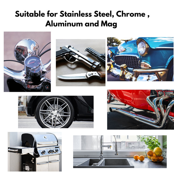 [#1 #2 #5] - Hard Metal 3pk Metal Polishing Buffing Compound Kit 4oz Polish Bars Stick