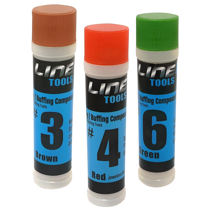 3pk Soft / Precious Metal Buffing Compound Kit #3 #4 #6 - 4oz Large Buffing Bars