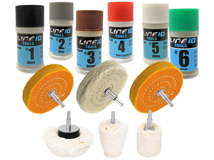 4" Metal Polishing Kit for Drill w Mounted Buffers - Comprehensive