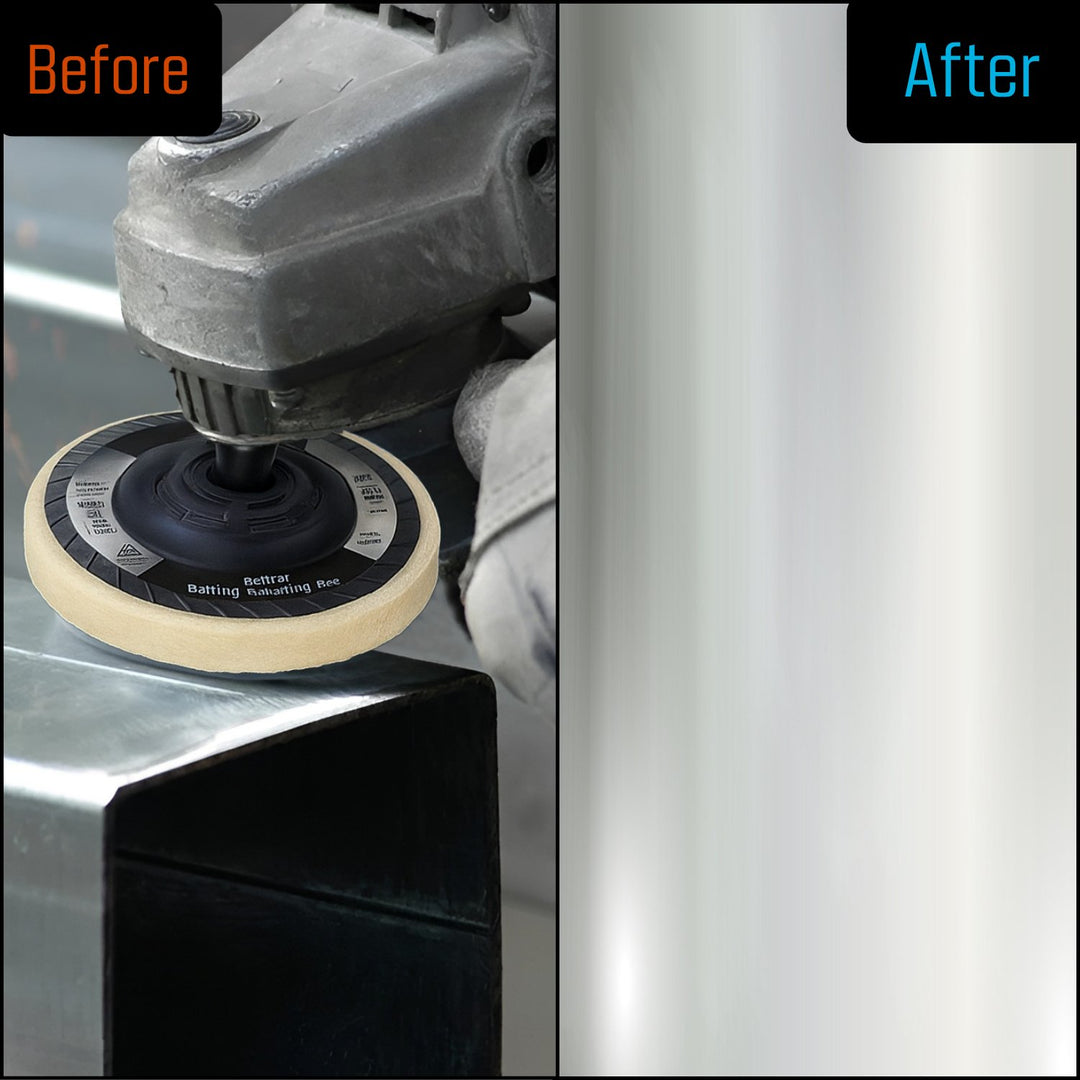 Paquete de 4 ruedas pulidoras de fieltro de 4-1/2 pulgadas con eje roscado de 5/8-11 para amoladora angular