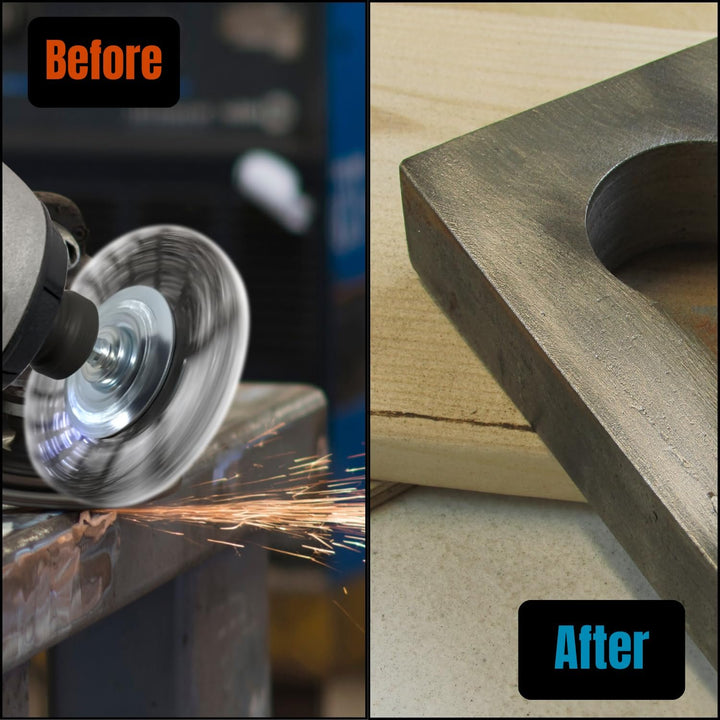 3pk 3" Knotted Drill Wire Brush, Hex Shank, Impact Driver