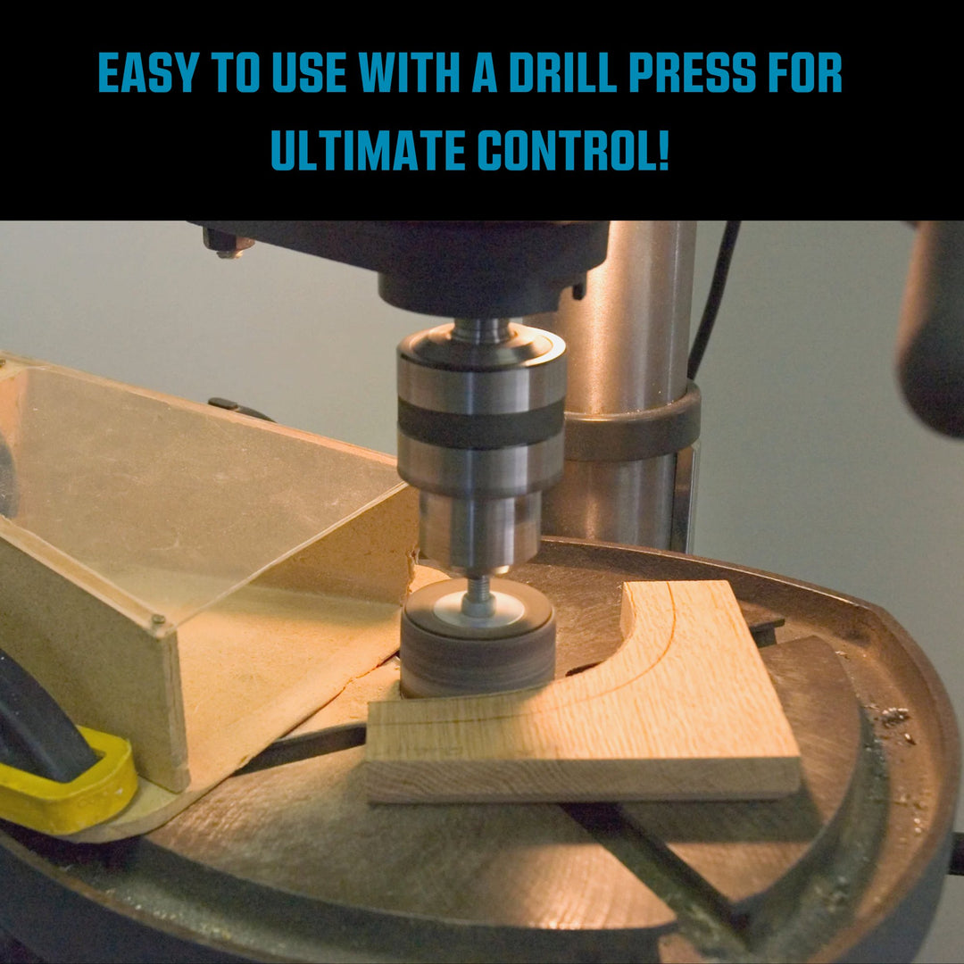 Kit de 12 roues abrasives à lamelles pour perceuse, montées sur tige de 1/4 de pouce