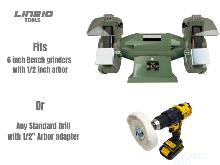 6" Metal Polishing Kit for Drill or Bench Grinder - Comprehensive Kit