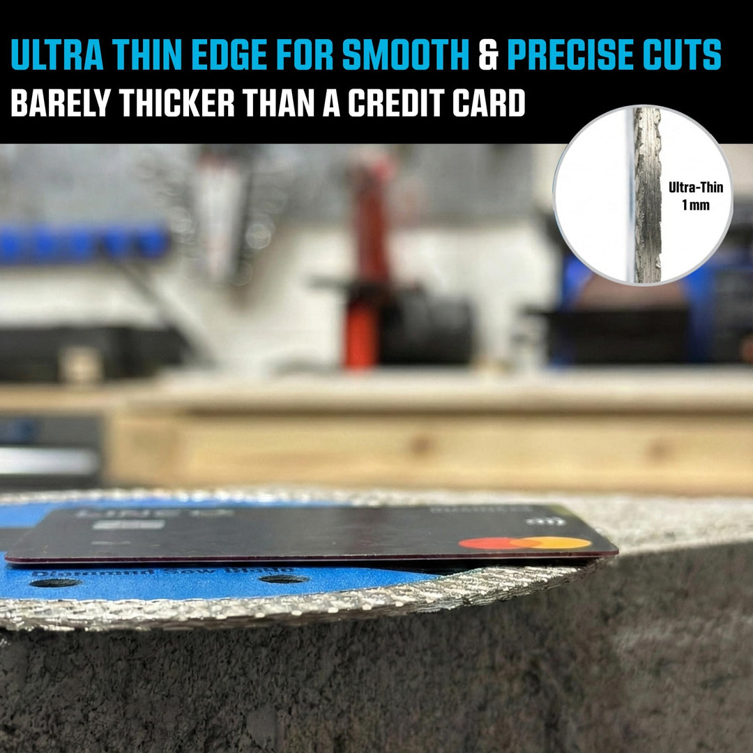 4-1/2" Ultra-Thin Diamond  Saw Blade for Angle Grinder, Works on Porcelain, Pack of 3