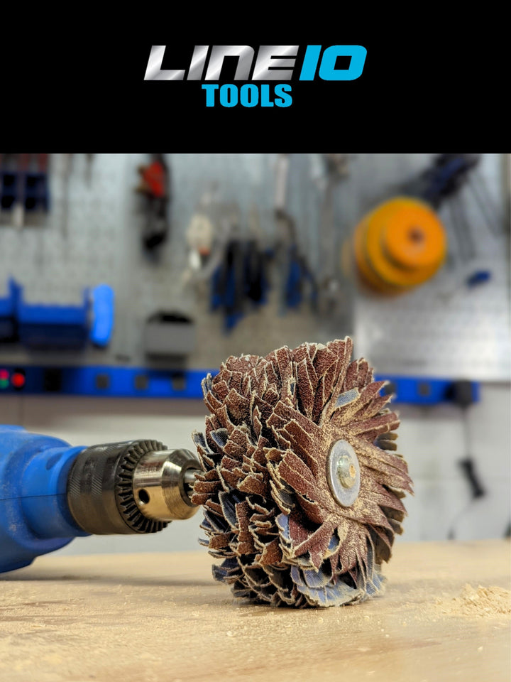 Kit de vadrouille de ponçage de 4 pouces pour perceuse à colonne, ponceuse à rabat de moulage