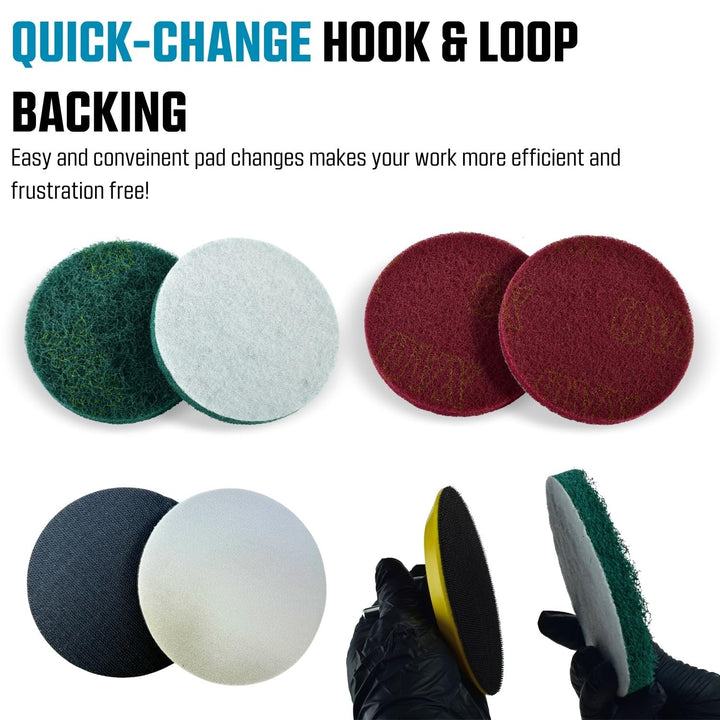 5-Inch Wet Sanding Disc Kit Assortment Pack for Drill or Angle Grinder, Film Backing Fine Wet Dry Sandpaper, 80 to 5000 Grit, Non-Woven Pads, Foam Pad 1/4" Shank Drill Grinder Adapter