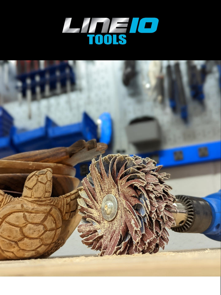 Kit de vadrouille de ponçage de 4 pouces pour perceuse à colonne, ponceuse à rabat de moulage