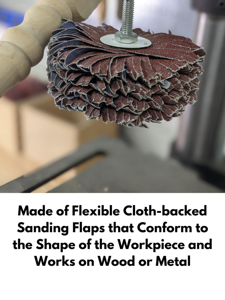 Kit de vadrouille de ponçage de 4 pouces pour perceuse à colonne, ponceuse à rabat de moulage