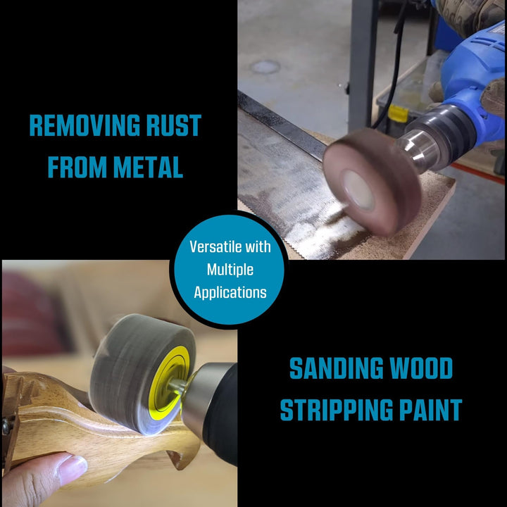 Kit de 16 roues abrasives à lamelles pour perceuse et meuleuse pour bois et métal