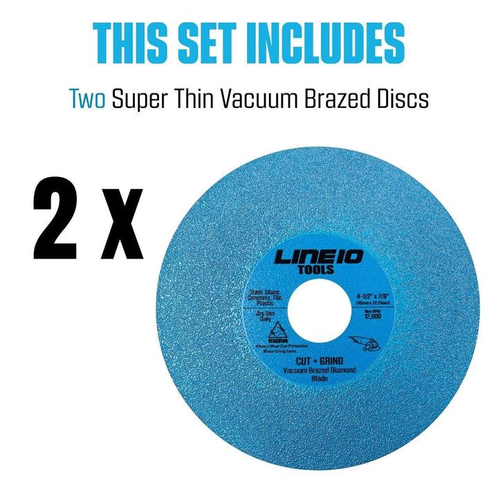 4-1/2" Brazed Diamond Saw Blade, Cut, Grind and Chamfer, Multi material