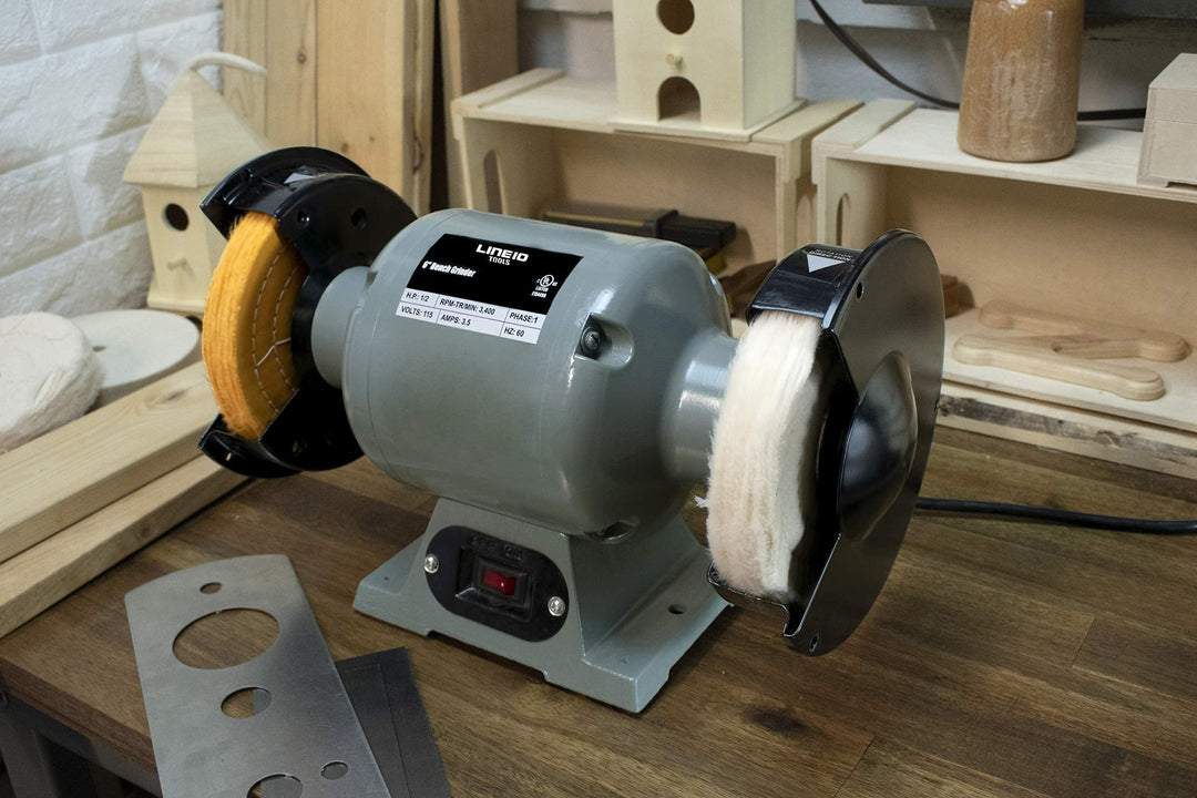 Lot de 2, meules de polissage pour meuleuse d'établi, très épaisses – 6 pouces