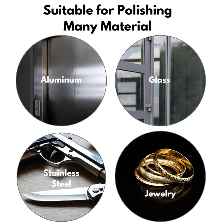 6" Felt Buffing Wheel, Hard, with Drill Adapter, Pack of 2