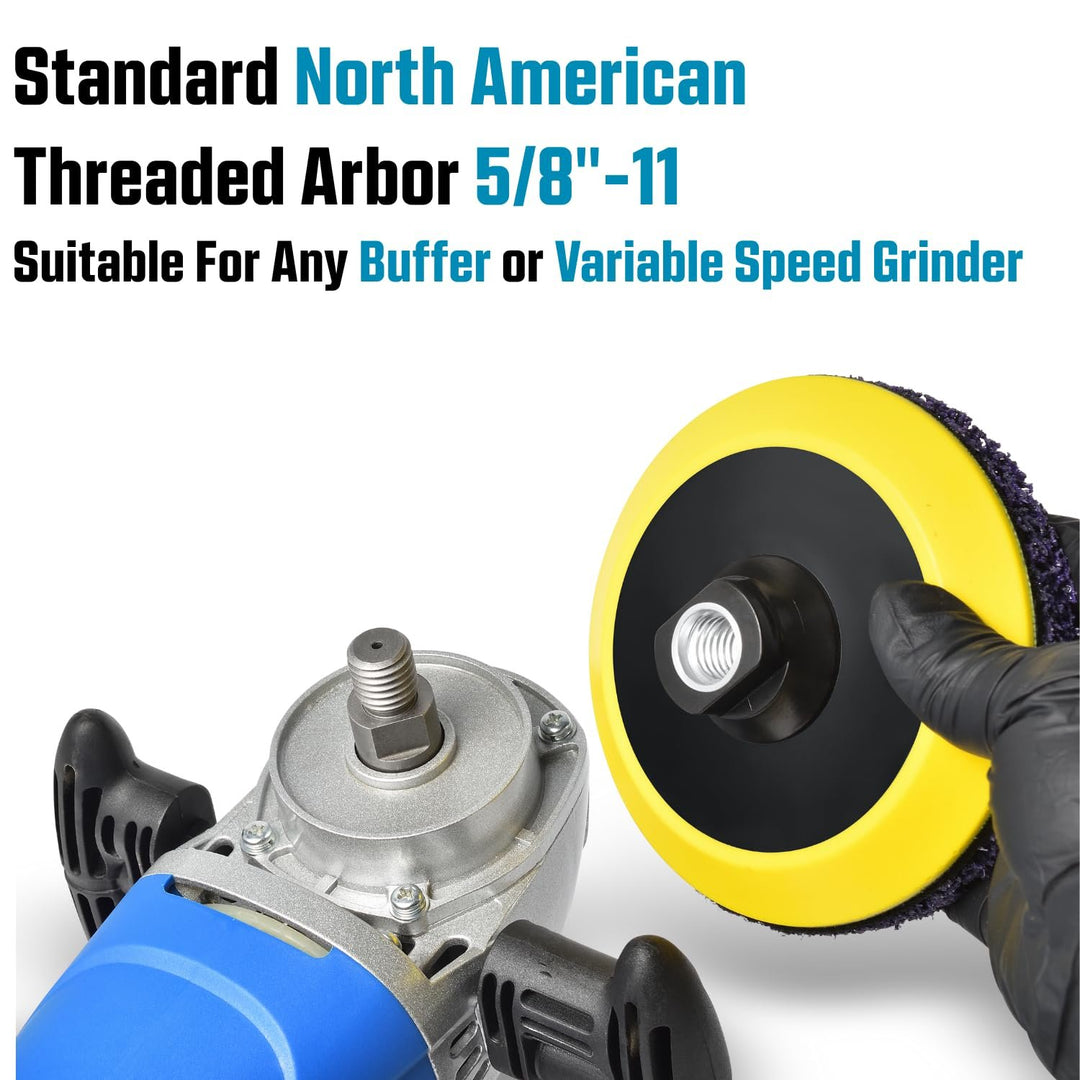 5" Metal Stripping Surface Condition Kit for Angle Grinder, Drill Adapter