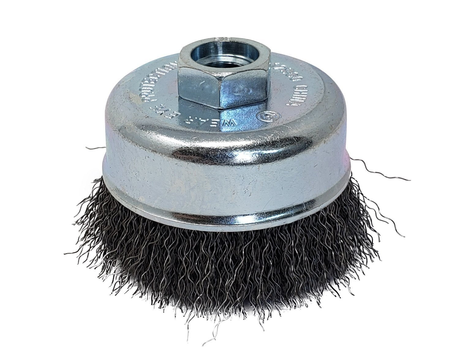 3 Inch Crimped Wire Cup Brush for Angle Grinders (5/8-11 Arbor)
