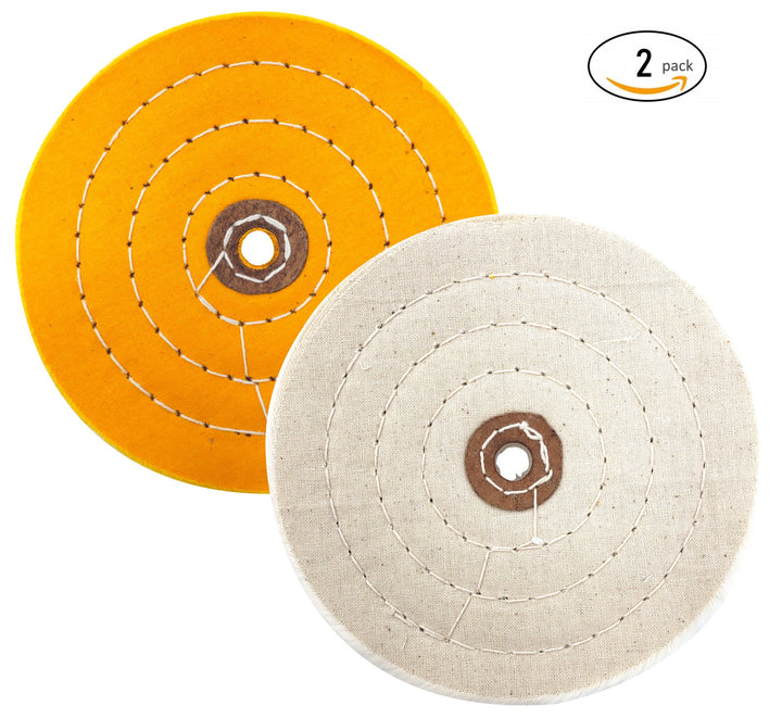 2 Pack 6" Buffing Wheel for Bench Grinder, Extra Thick