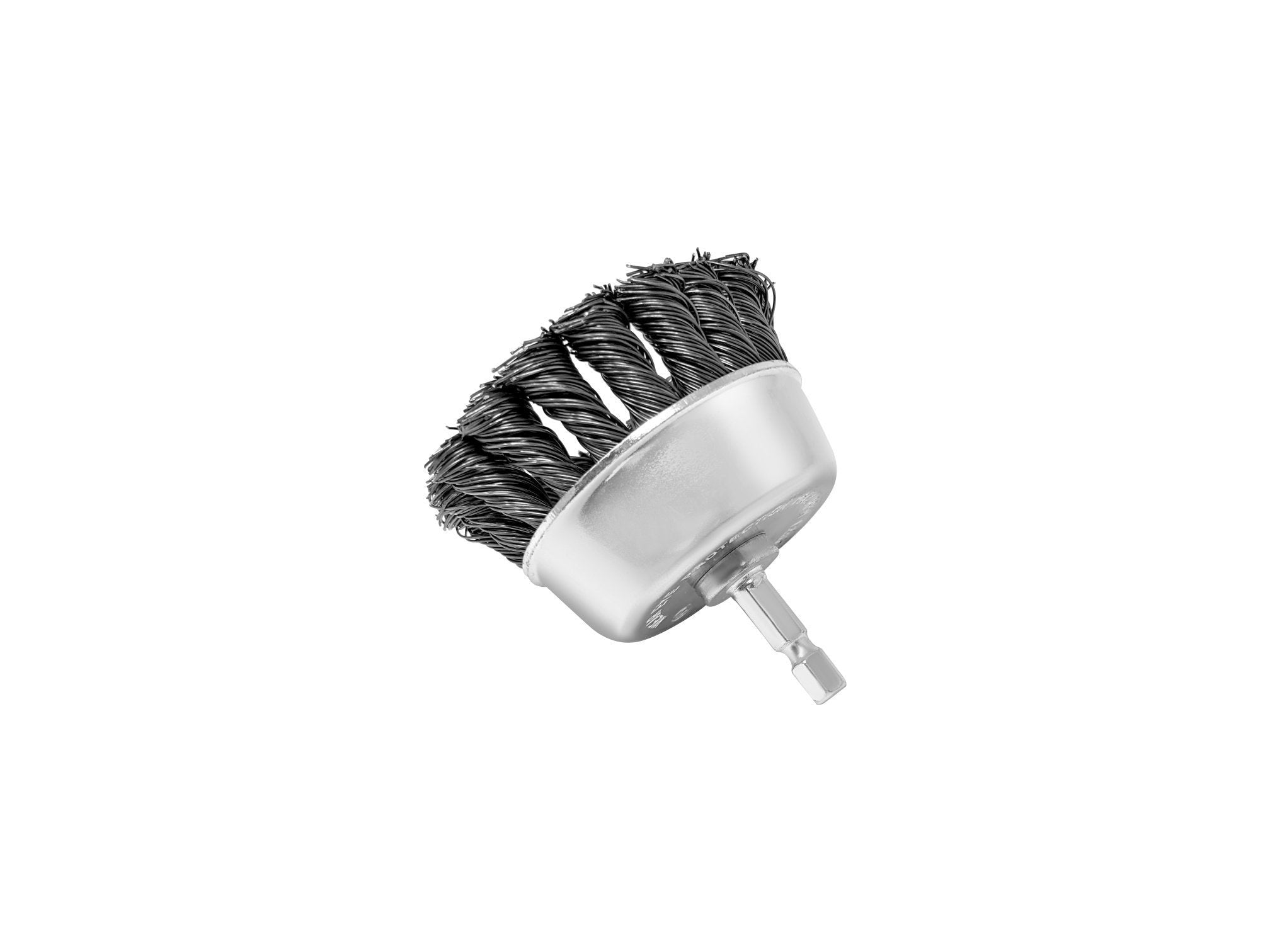 3 inch Knotted Cup Wire Brush on 1/4 Hex Shank for Drill or Impact Driver