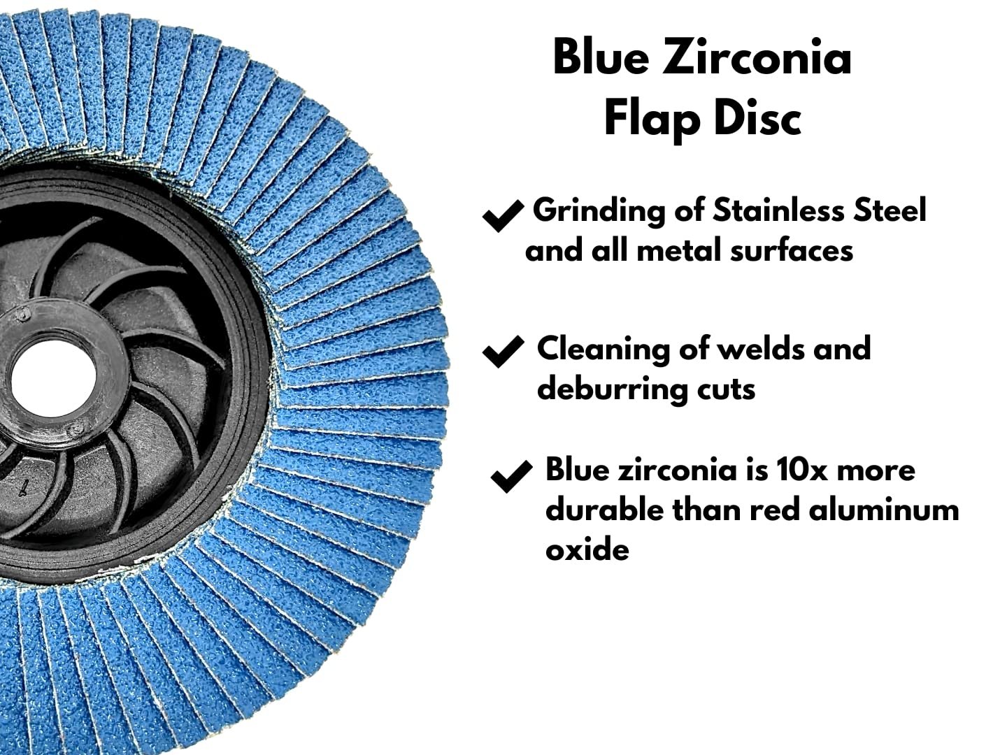 5pc Flap Discs Angle Grinder Variety Pack with 5/8-11 Threaded Arbor for Stripping, Surface Prep, Buffing, and Polishing