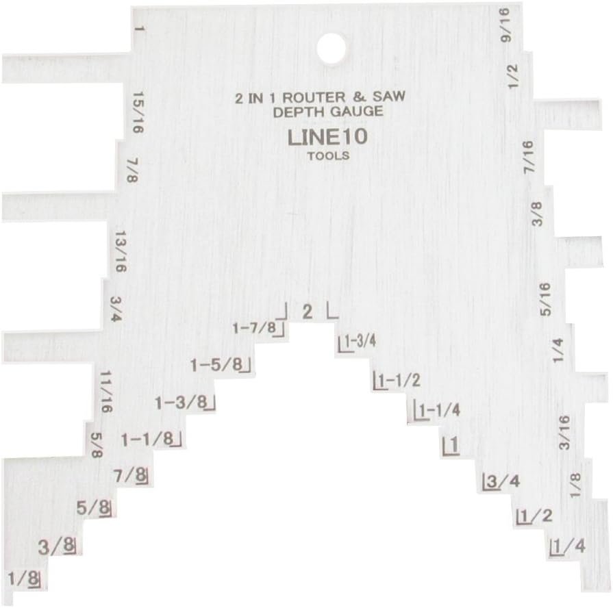 2-in-1 Step Gauge and Router Depth Guide For Table Saws