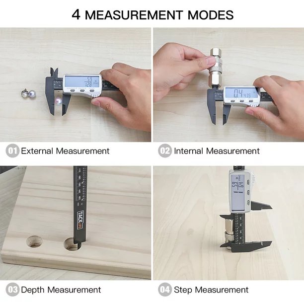 Herramienta de medición de precisión de calibrador digital de 6 pulgadas con pantalla LCD Vernier electrónico de 150 mm