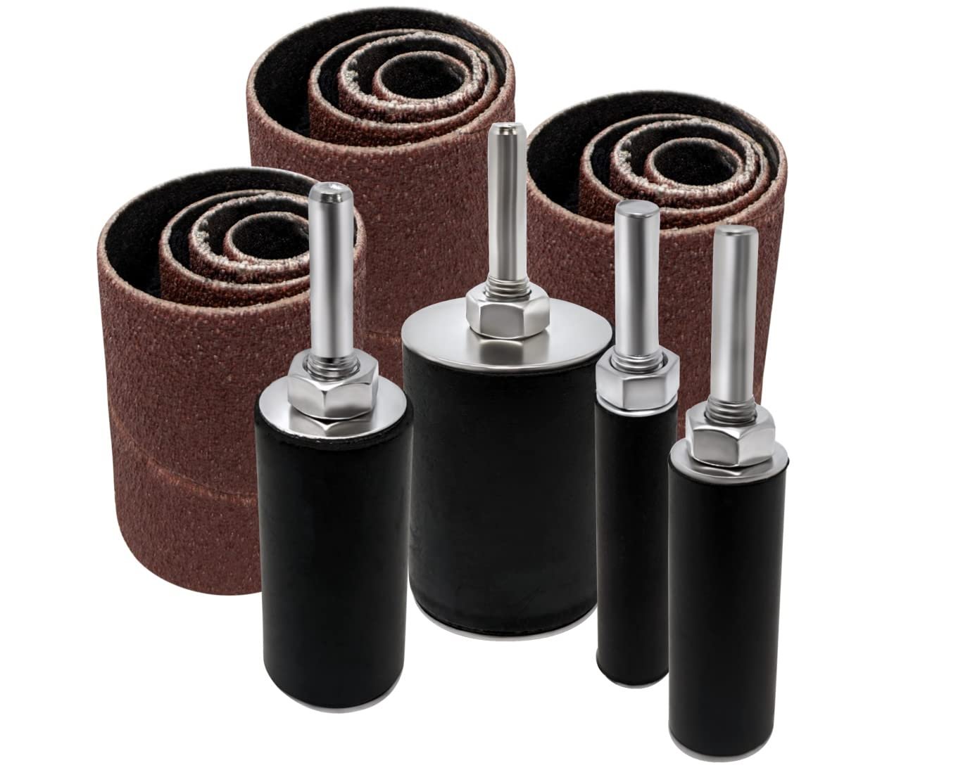 16pc 2" Long Sanding Drums and Sleeves Set for Drill