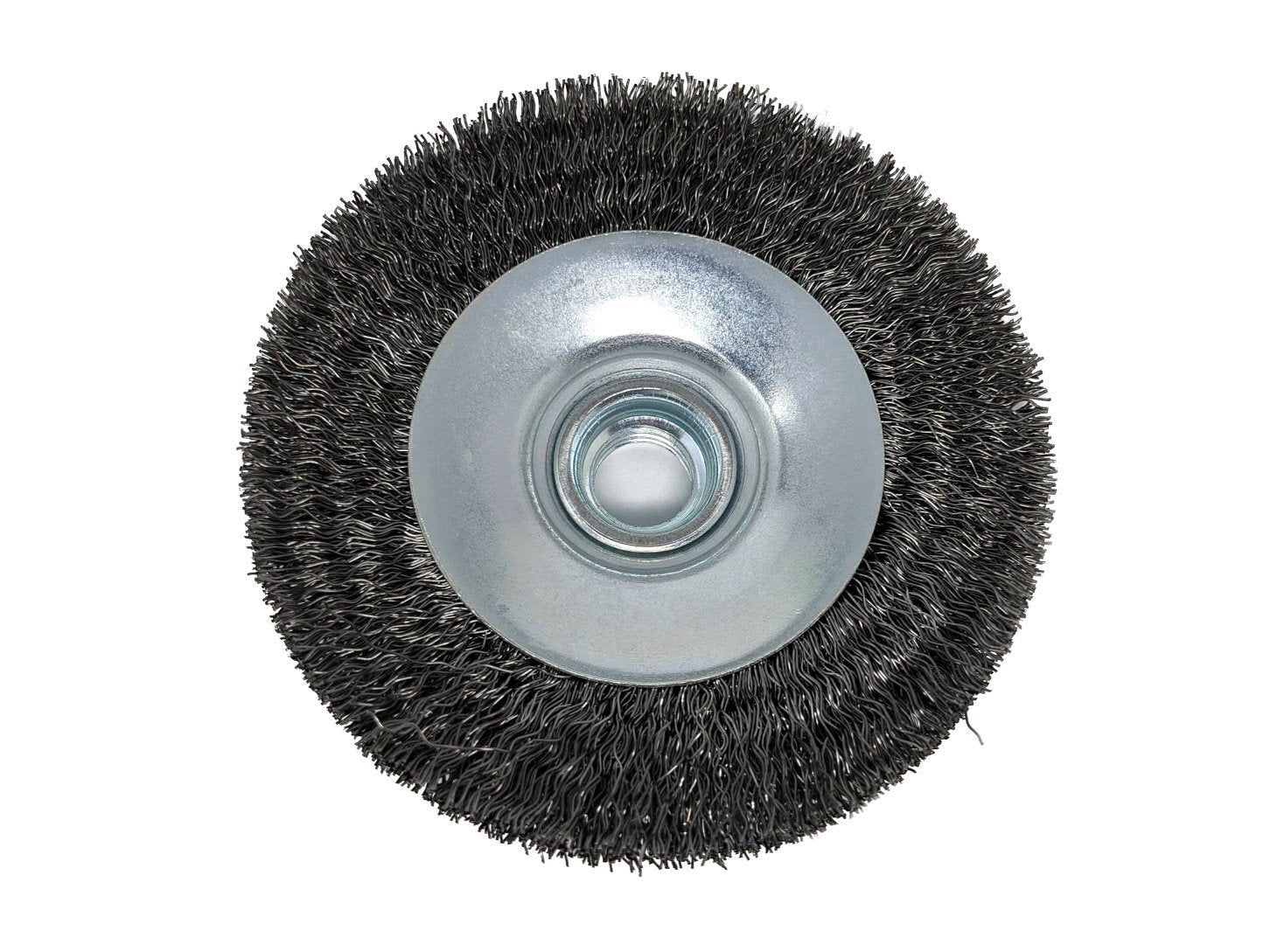 4-inch Crimped Wire Bevel Brush for Angle grinder, 5/8-11 Arbor