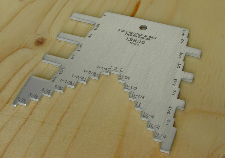 2-in-1 Step Gauge and Router Depth Guide For Table Saws