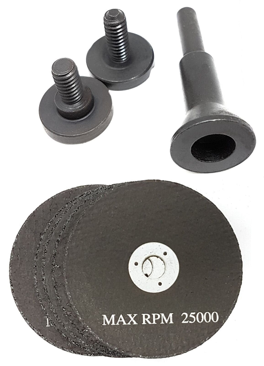 Kit de cuchillas de ruedas de corte de metal para amoladora neumática con mandril de taladro - 3 pulgadas x 1/16