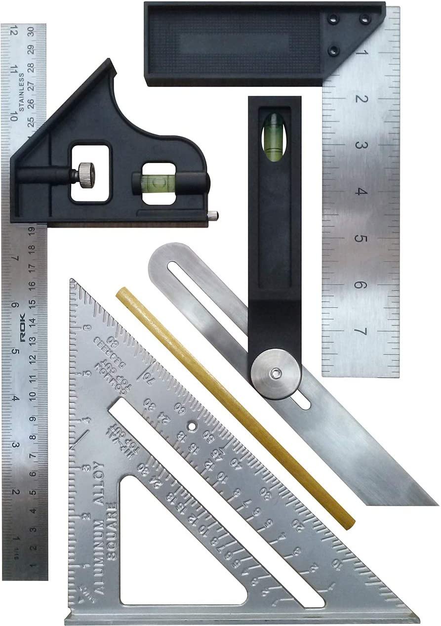 5pc Woodworking Measuring Tool Set